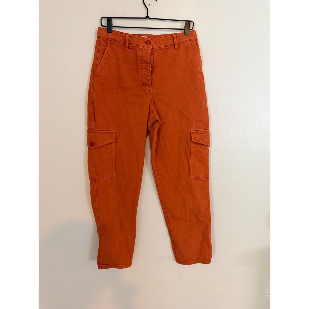 Wilfred Free Burnt Orange Cargo Utility Pants Womens Size‎ 10 Tapered Ankle